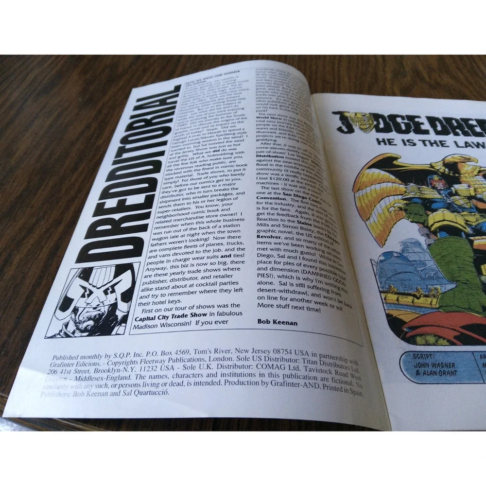 The Law Of Dredd #18 1988 Fleetway Quality